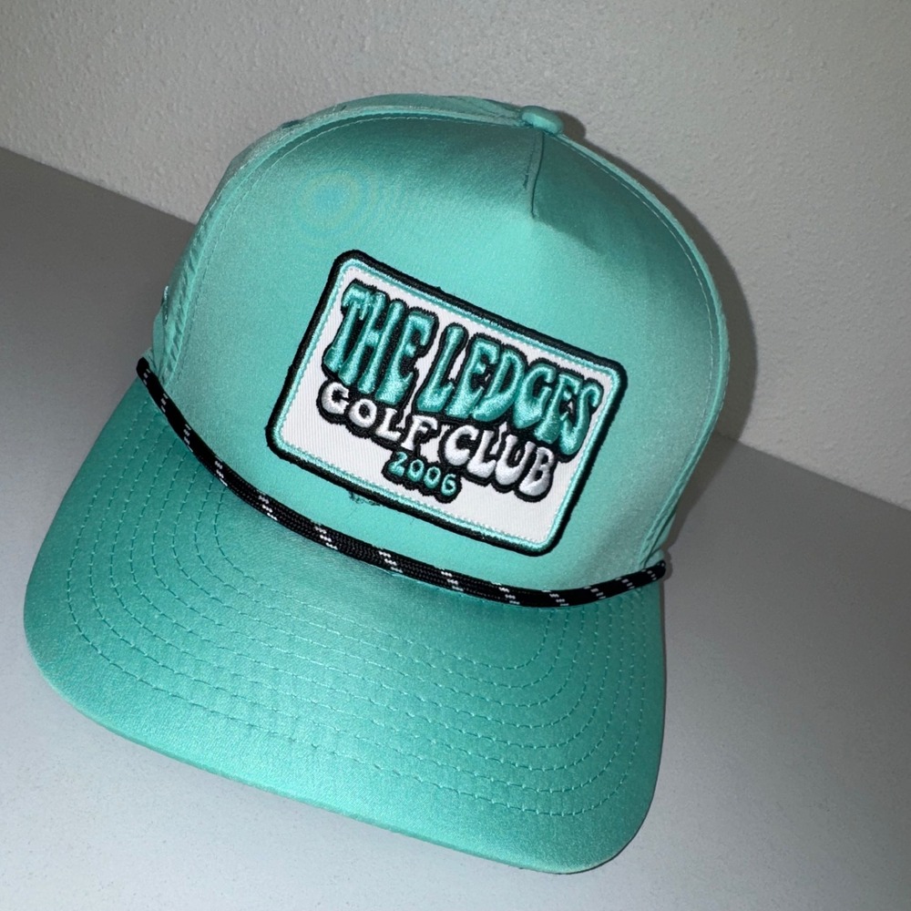 Pukka The Ledges Golf Club Hat Mens OSFA Teal Good Rope Snapback Patch 2006